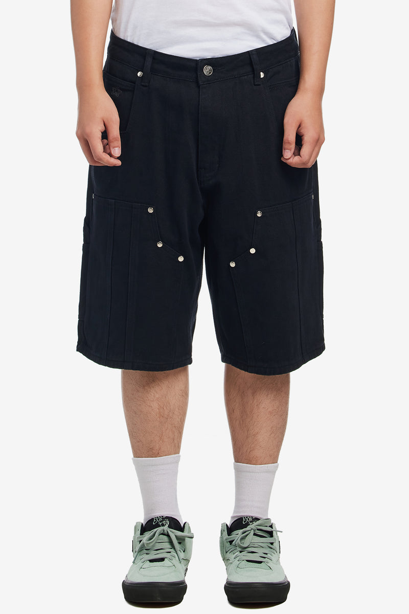 DOUBLE KNEE SEAM JEAN SHORTS | WORKSOUT WORLDWIDE