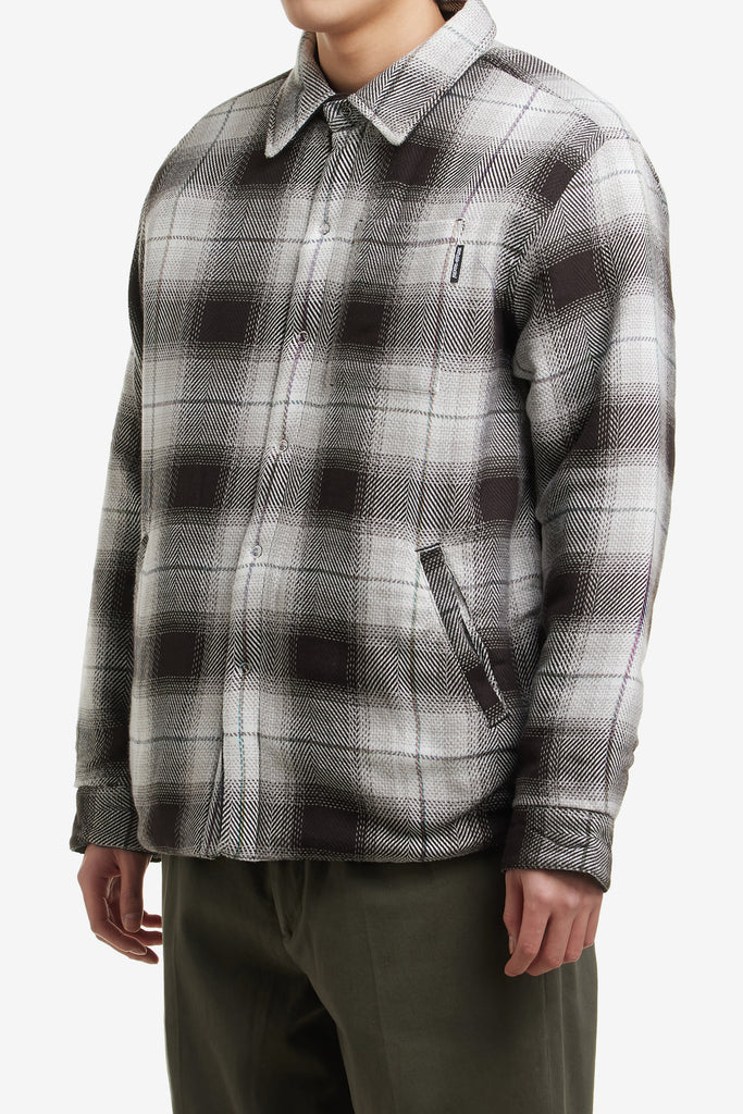 QUILTED REVERSIBLE SHADOW PLAID OVERSHIRT - WORKSOUT WORLDWIDE