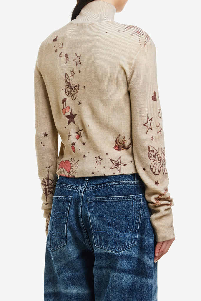 PRINTED STITCHED SWEATER - WORKSOUT WORLDWIDE