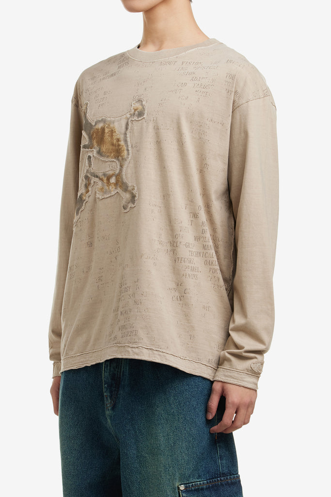 RUSTED SKULL LONG SLEEVE T-SHIRT - WORKSOUT WORLDWIDE