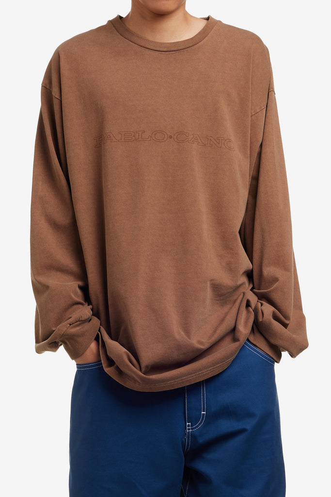 PABLO CANO BROWN LOOSE LS TSHIRT - WORKSOUT WORLDWIDE