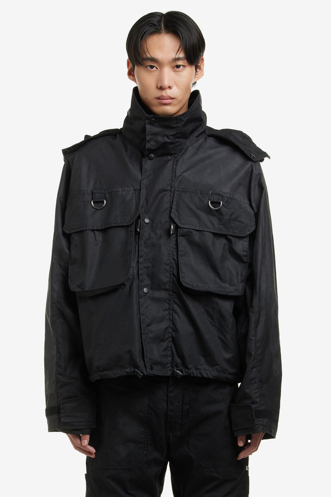 WAXED COTTON CROPPED PARKA - WORKSOUT WORLDWIDE
