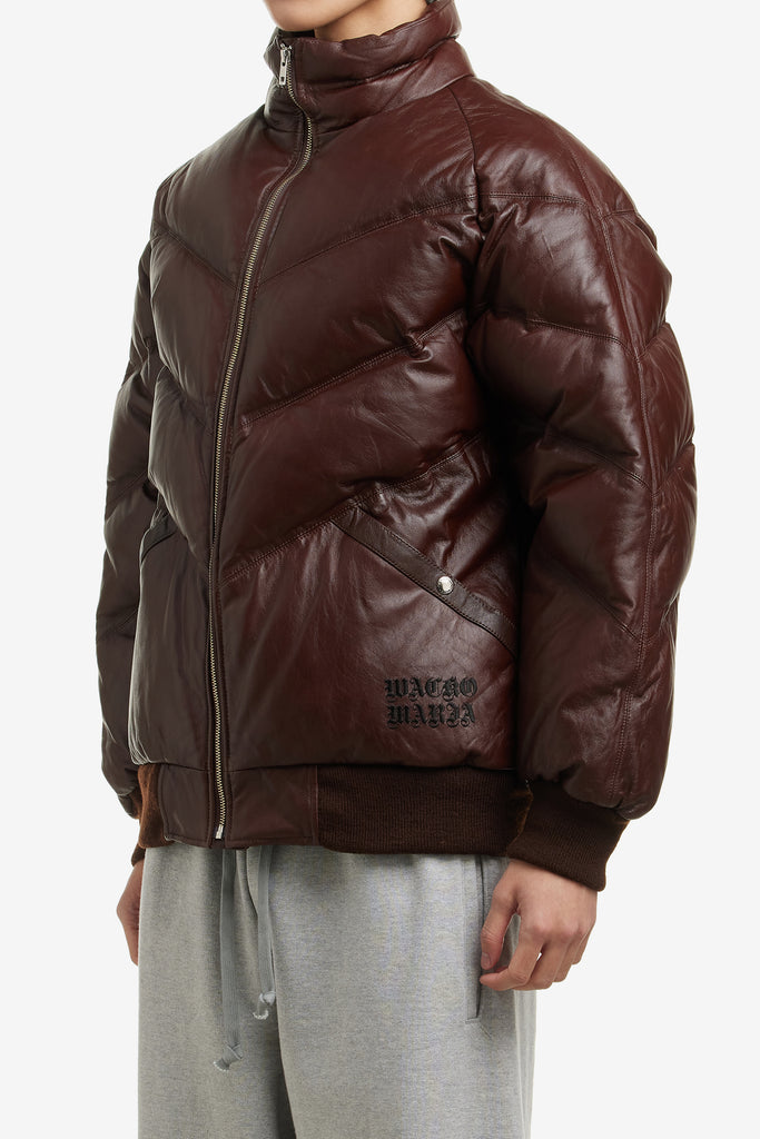LEATHER DOWN JACKET -A- - WORKSOUT WORLDWIDE