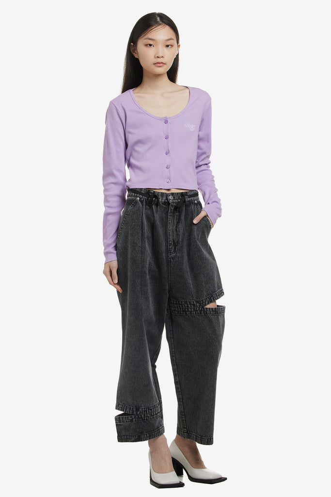 MILLIE CROPPED CARDIGAN LS - WORKSOUT WORLDWIDE