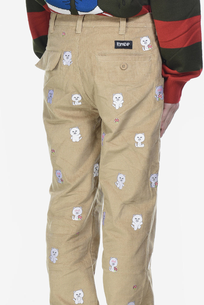 HELLO NERMY CORDUROY EMBROIDERED PANTS - WORKSOUT WORLDWIDE