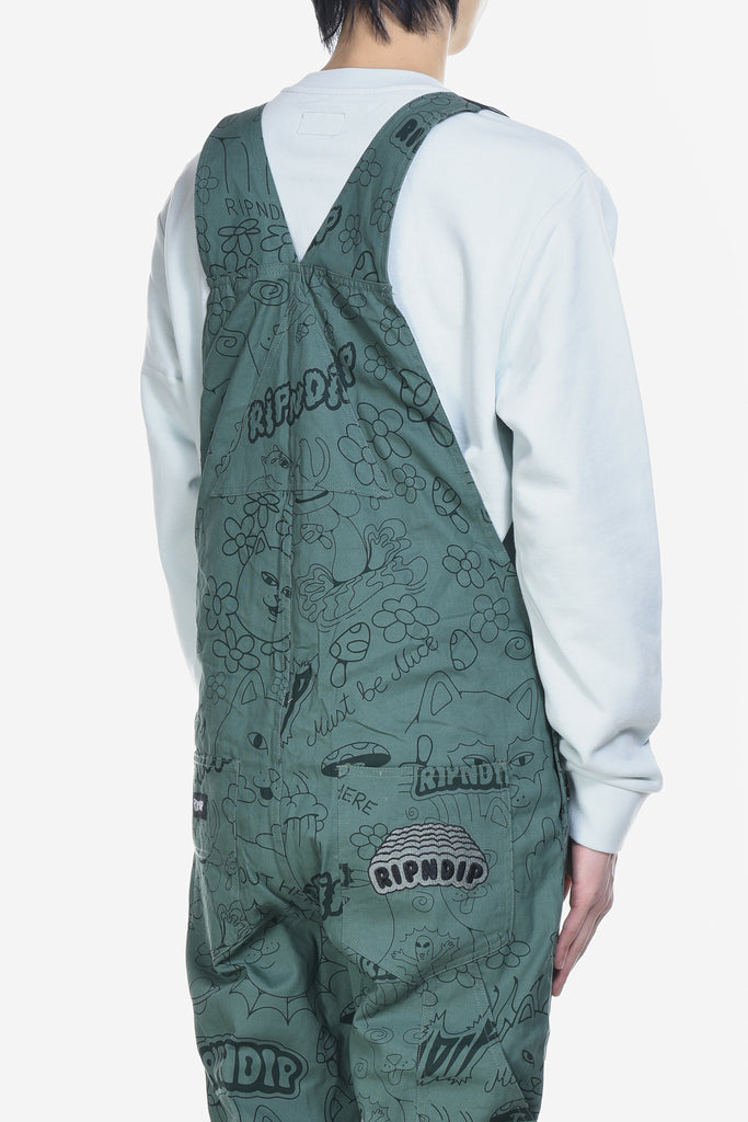SCRIBBLE COTTON TWILL OVERALLS - WORKSOUT WORLDWIDE