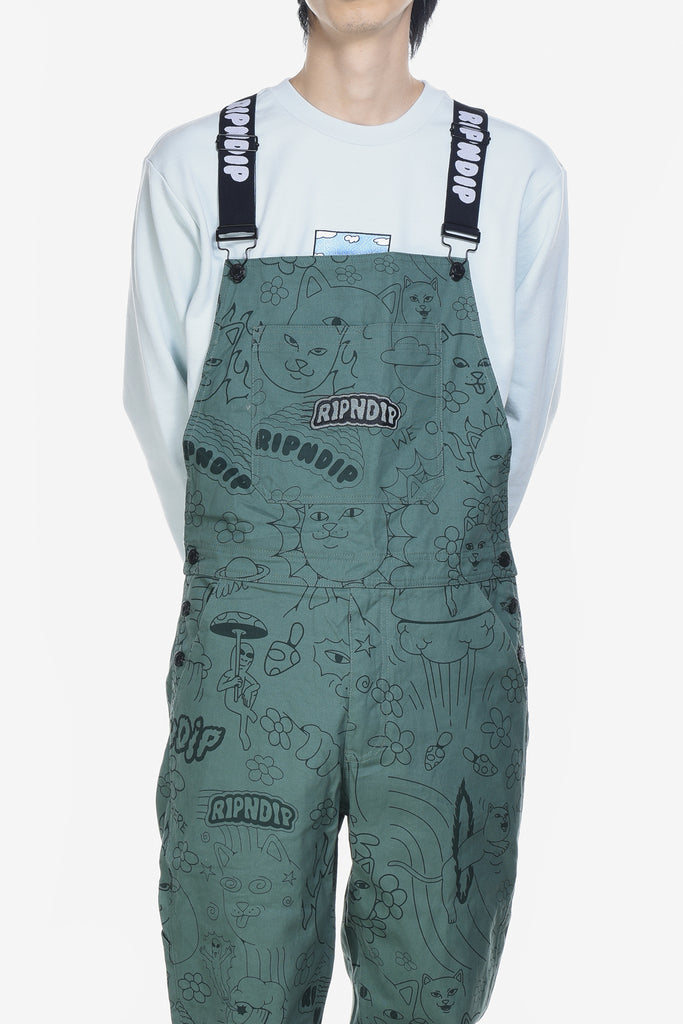 SCRIBBLE COTTON TWILL OVERALLS - WORKSOUT WORLDWIDE