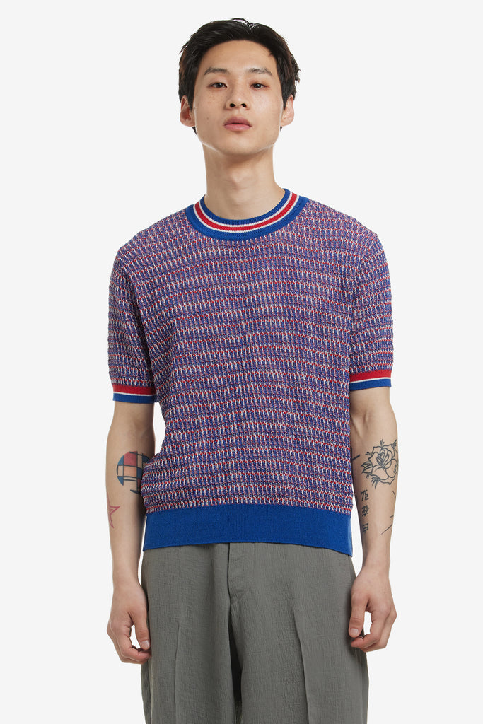 CREW NECK ROOTS H/S KNIT - WORKSOUT WORLDWIDE