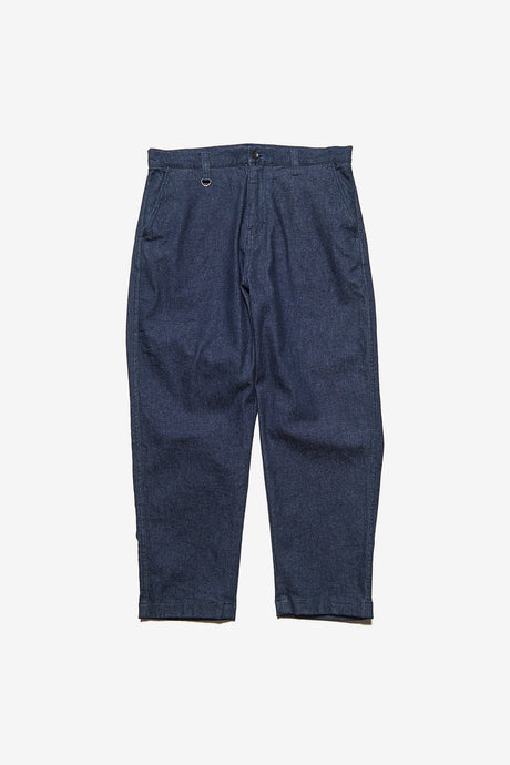 STRETCH TWILL WIDE CROPPED PANTS