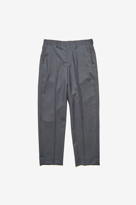 WOOL TROPICAL SHIRRING SLIM-FIT SLACKS