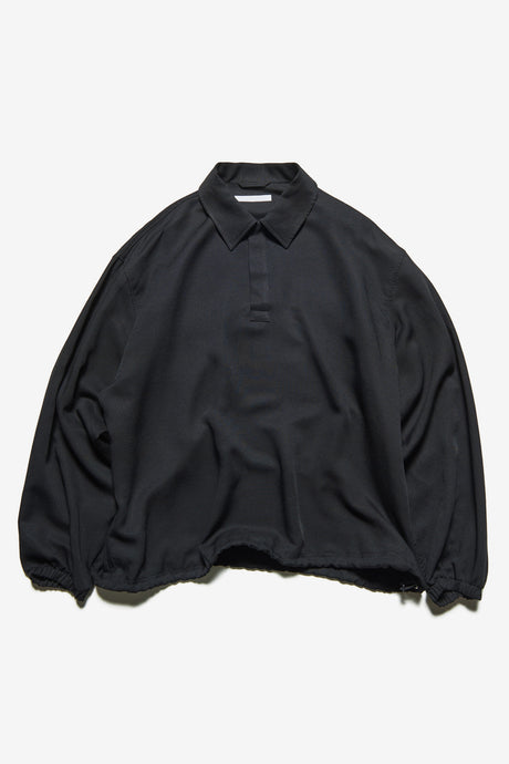 LINEN MESH L/S POLO