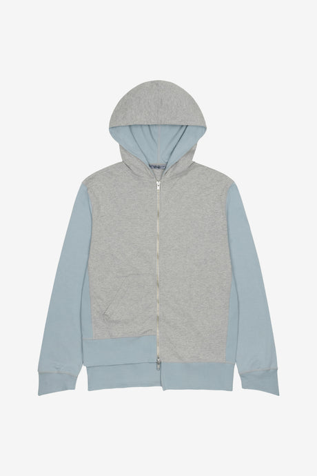 DECONSTRUCTED ZIP-UP HOODIE