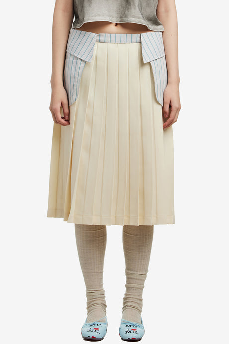 STRIPE COLLAR SKIRT