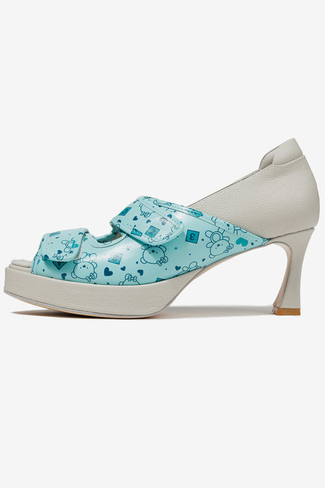 VELCRO KITTEN HEELS
