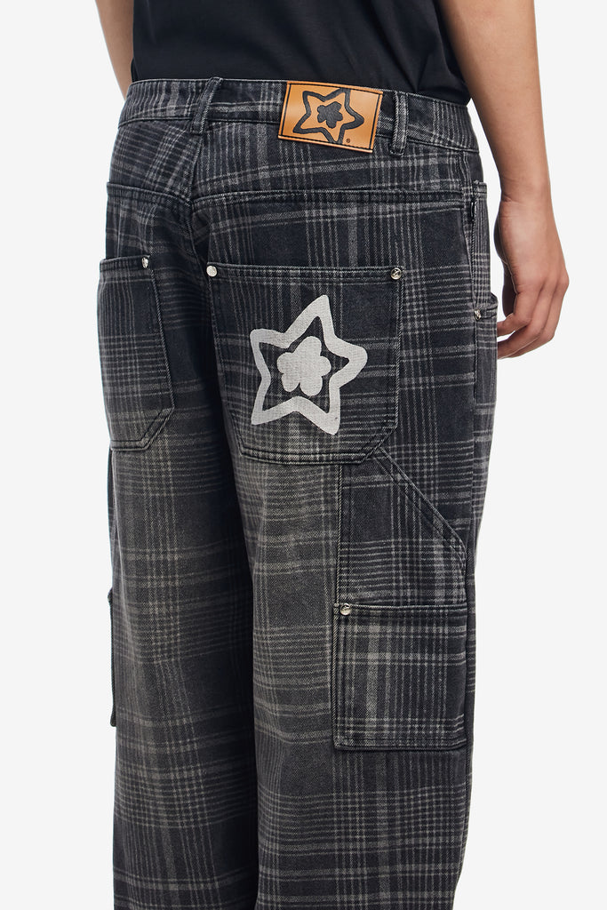 PLAID STAR JEANS - WORKSOUT WORLDWIDE