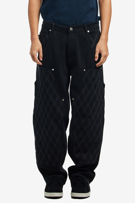 CROSS STITCH DOUBLE KNEE JEANS