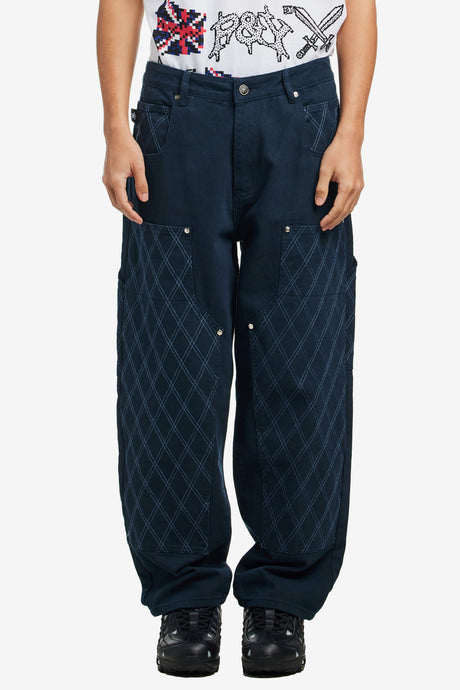 CROSS STITCH DOUBLE KNEE JEANS