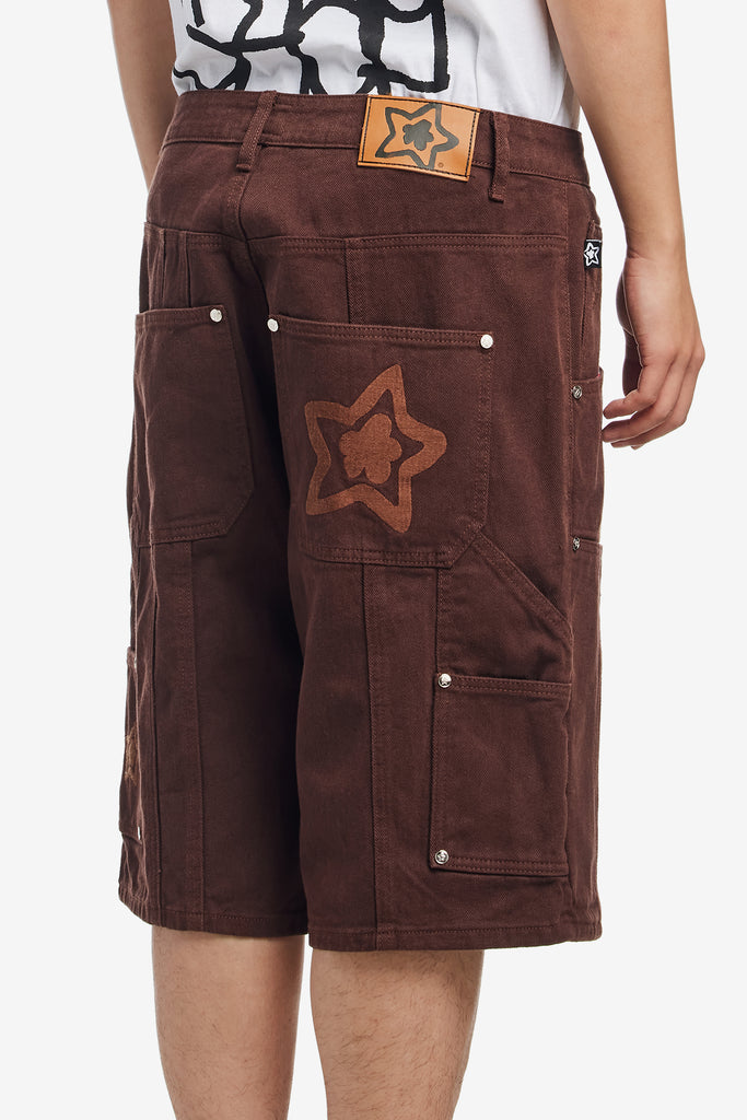 DOUBLE KNEE SEAM JEAN SHORTS - WORKSOUT WORLDWIDE
