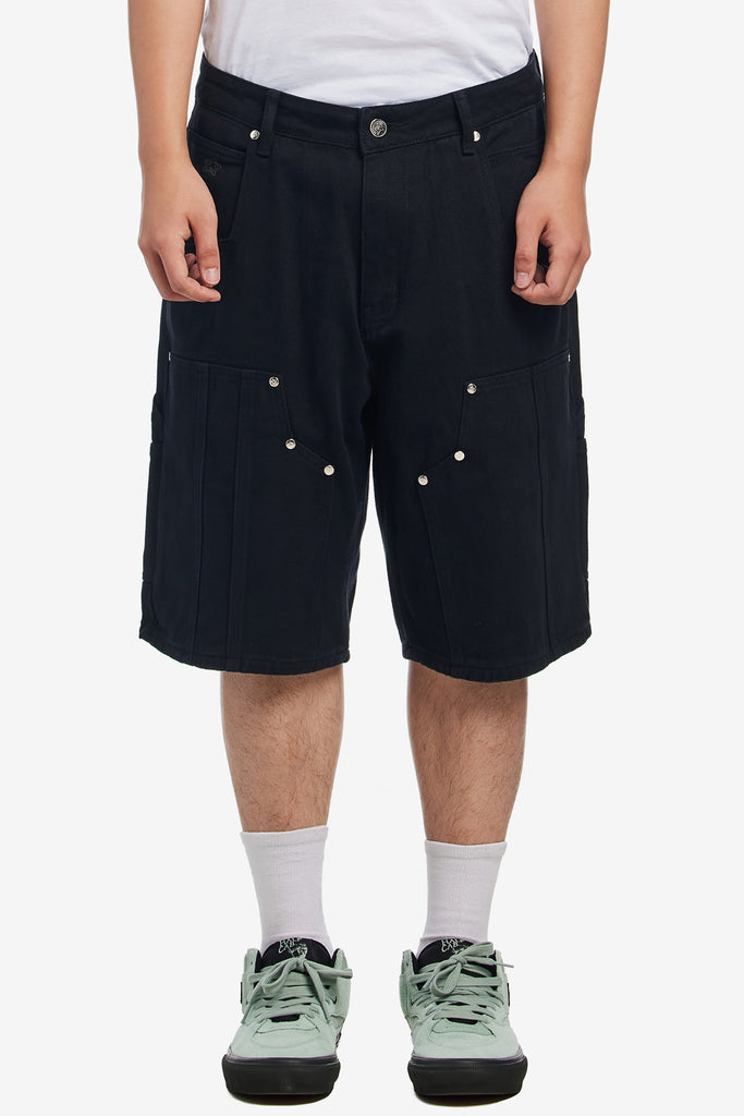 DOUBLE KNEE SEAM JEAN SHORTS - WORKSOUT WORLDWIDE