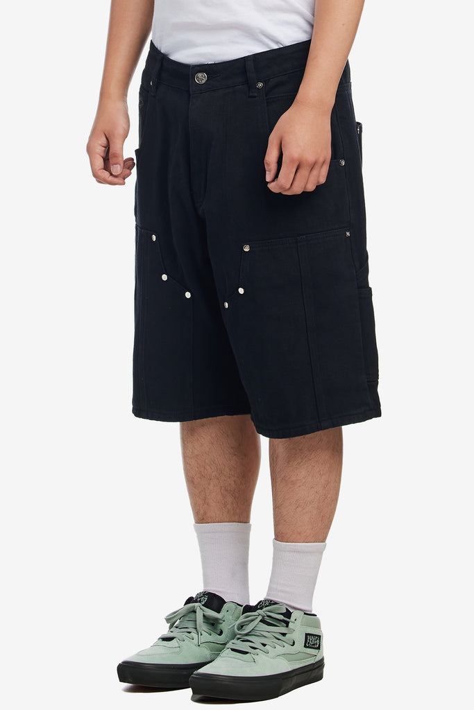 DOUBLE KNEE SEAM JEAN SHORTS - WORKSOUT WORLDWIDE