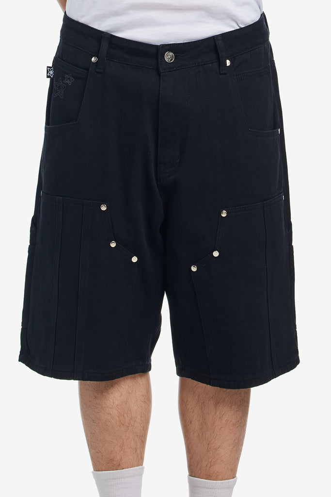 DOUBLE KNEE SEAM JEAN SHORTS - WORKSOUT WORLDWIDE
