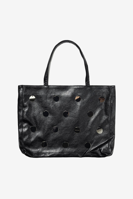METALLIC DISC SHOPPER BAG