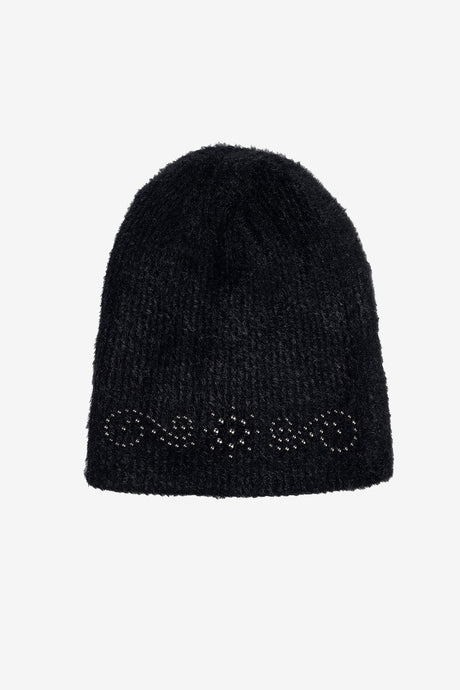 ORNAMENT FAUX ANGORA BEANIE