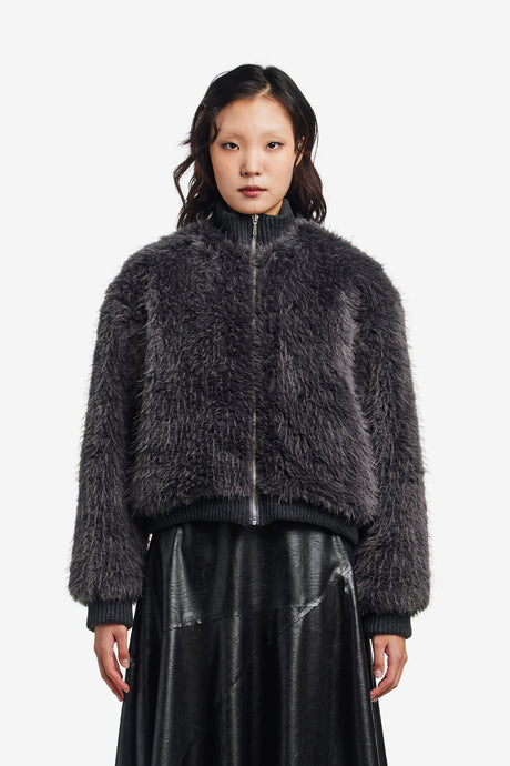 SHAGGY FAUX FUR JACKET