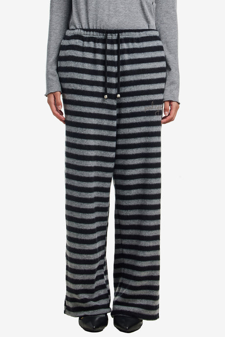 STRIPED FLEECE LOUNGE PANTS