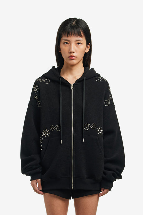 ORNAMENT STUDDED HOODIE ONZI EDITION