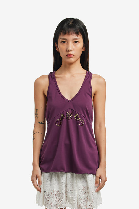 STUDDED HALTER TOP ONZI EDITION