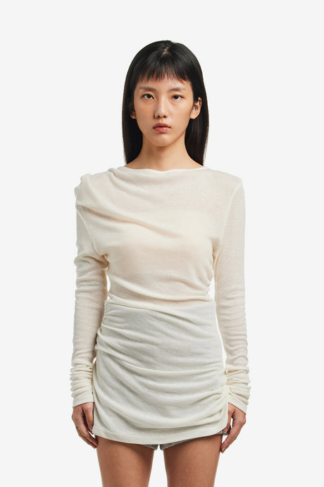 RUCHED LONG JERSEY