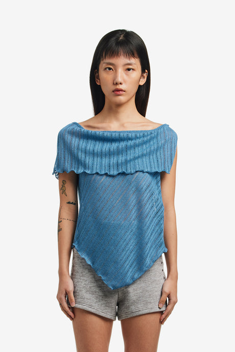 RIBBED OFF-SHOULDER TOP