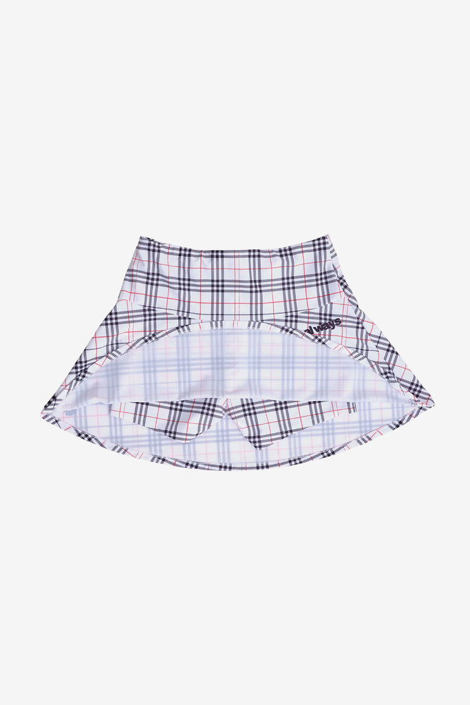 PLAID HE@RT LOGO SKORT - WORKSOUT WORLDWIDE
