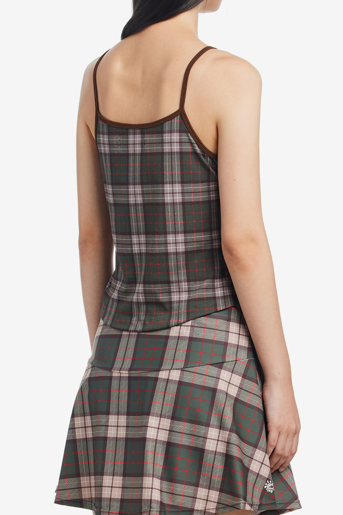 PLAID HE@RT LOGO CAMI TOP - WORKSOUT WORLDWIDE