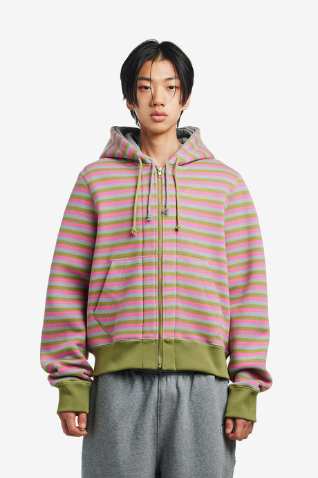 DOUBLE LAYERD ZIP UP HOODIE