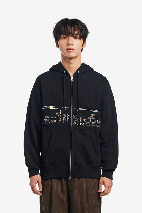 BRIGHT AT NIGHT ZIP HOODIE