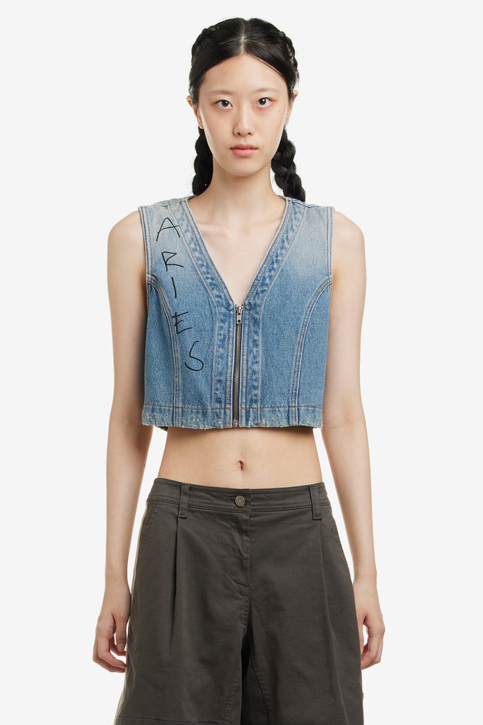 METAL TRIP DENIM WAISTCOAT - WORKSOUT WORLDWIDE