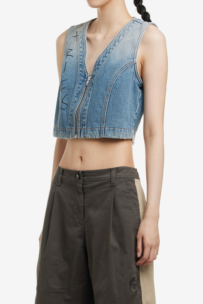 METAL TRIP DENIM WAISTCOAT - WORKSOUT WORLDWIDE