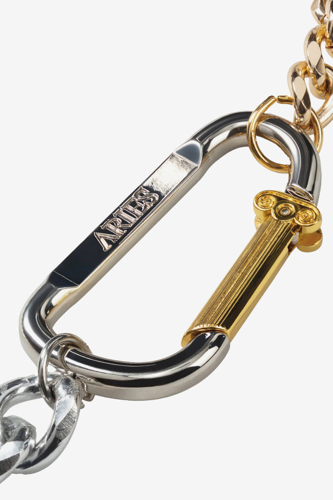 COLUMN CARABINER SILVER NECKLACE - WORKSOUT WORLDWIDE