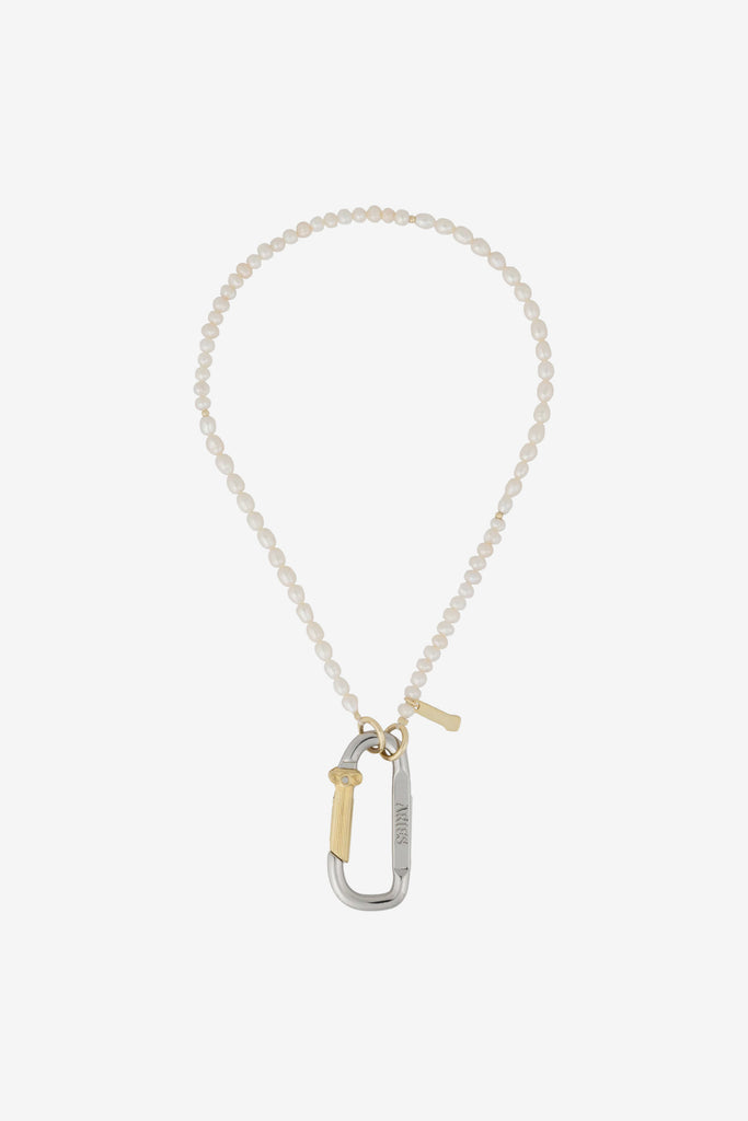 MINI CARABINER PEARL NECKLACE - WORKSOUT WORLDWIDE