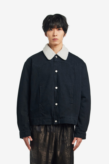 SHERPA DENIM CAR COAT