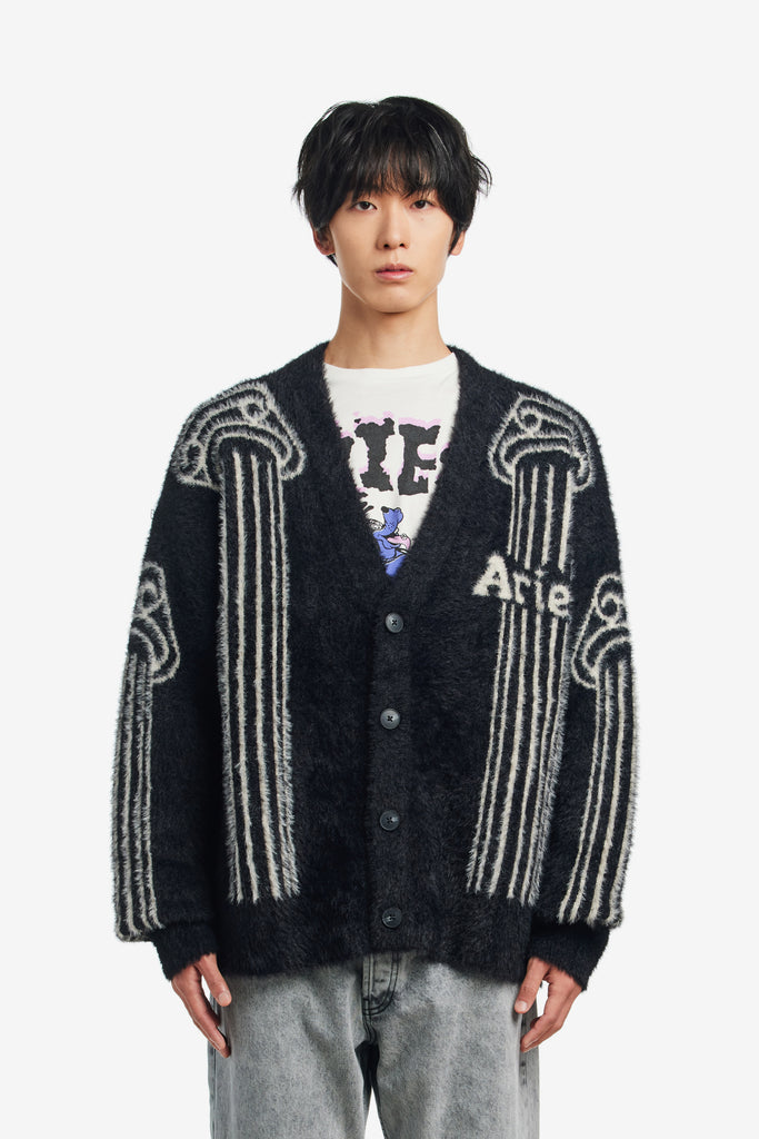 OVERSIZED CHENILLE COLUMN KNIT CARDIGAN - WORKSOUT WORLDWIDE