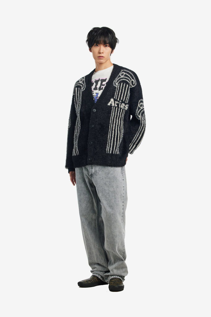 OVERSIZED CHENILLE COLUMN KNIT CARDIGAN - WORKSOUT WORLDWIDE