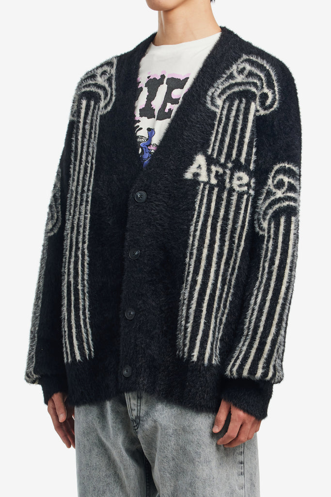 OVERSIZED CHENILLE COLUMN KNIT CARDIGAN - WORKSOUT WORLDWIDE