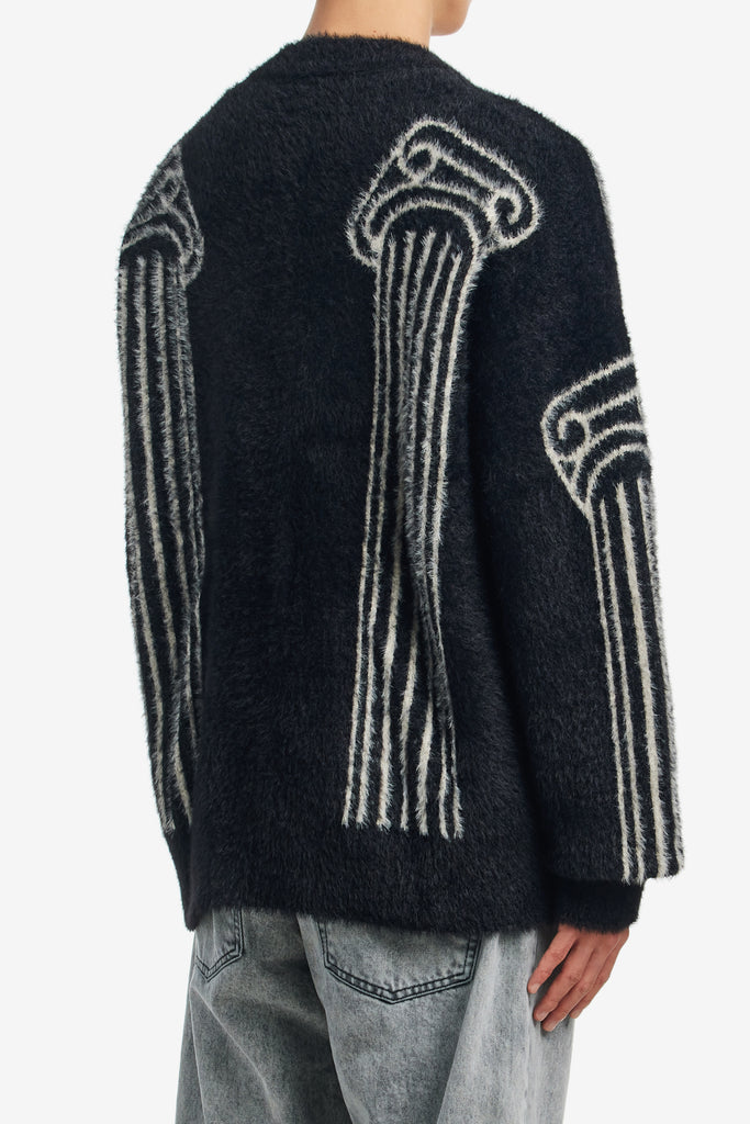 OVERSIZED CHENILLE COLUMN KNIT CARDIGAN - WORKSOUT WORLDWIDE