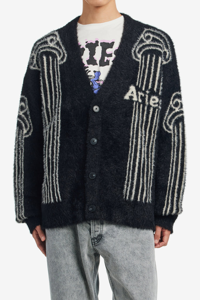 OVERSIZED CHENILLE COLUMN KNIT CARDIGAN - WORKSOUT WORLDWIDE
