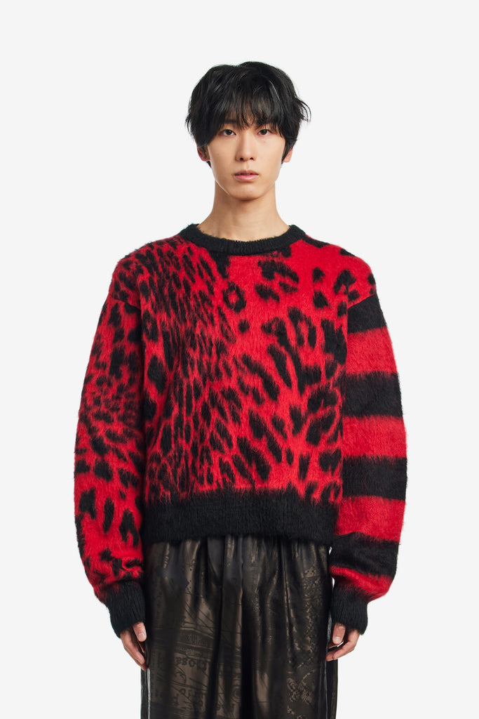 BRUSHED LEOPARD SWEATER - WORKSOUT WORLDWIDE