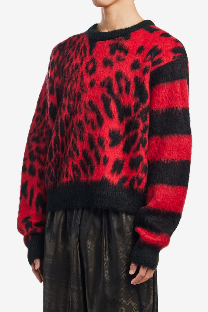 BRUSHED LEOPARD SWEATER - WORKSOUT WORLDWIDE
