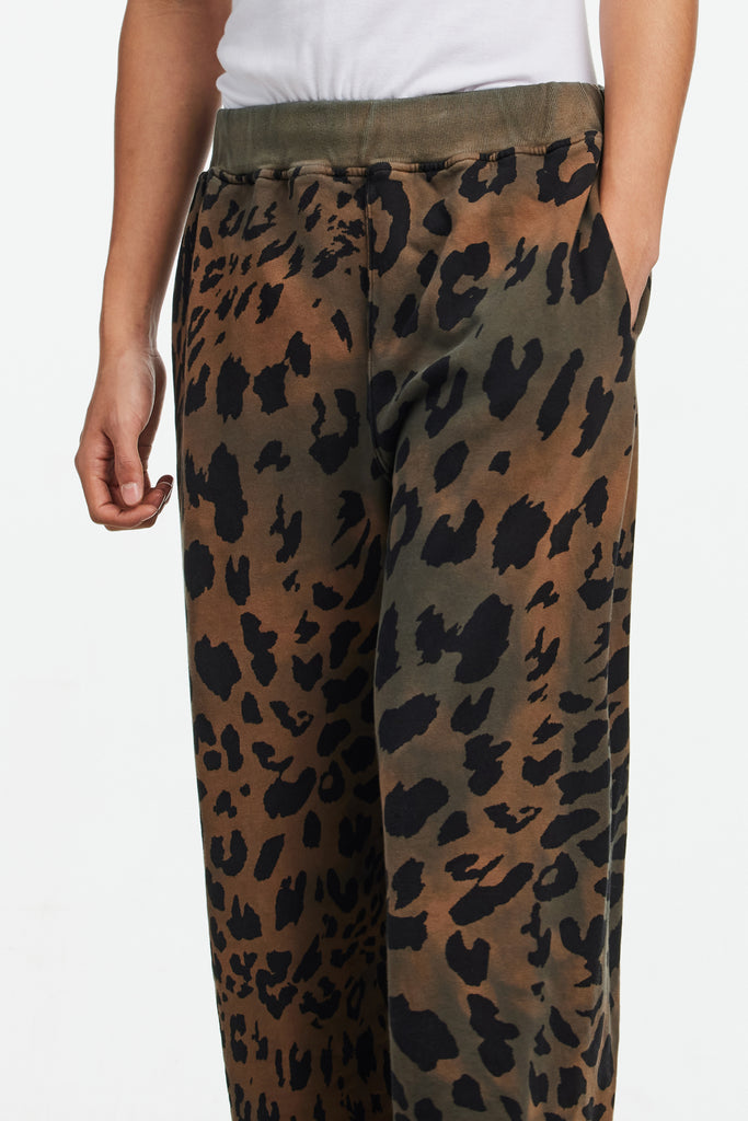 LEOPARD TIE DYE STRAIGHT SWEATPANT - WORKSOUT WORLDWIDE